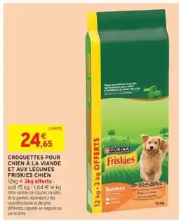 Intermarché CROQUETTES POUR CHIEN À LA VIANDE ET AUX LÉGUMES FRISKIES CHIEN offre