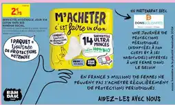 Intermarché SERVIETTE HYGIÉNIQUE JOUR X14 COTON 100% BIO offre