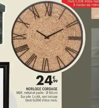 Horloge cordage