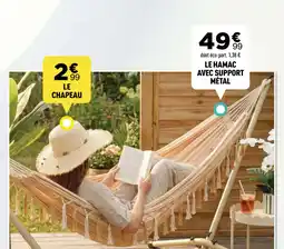 Centrakor Le hamac avec support métal offre