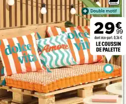 Centrakor Le coussin de palette offre