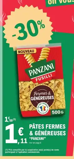 E.Leclerc Express PANZANI Pâtes fermes & généreuses offre