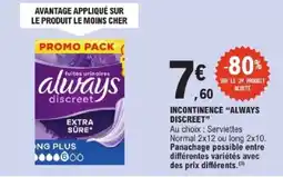 E.Leclerc Express ALWAYS DISCREET Incontinence offre