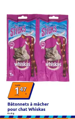 Action WHISKAS Bâtonnets à mâcher pour chat offre