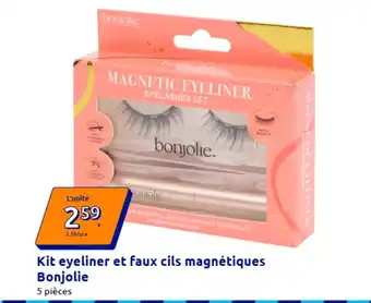 Kit eyeliner et faux cils magnétiques bonjolie