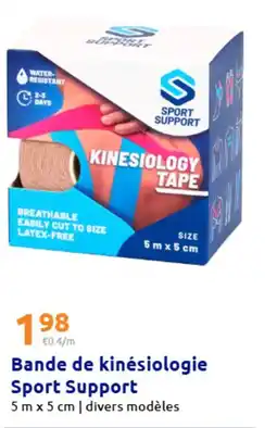 Action Bande de kinésiologie Sport Support offre