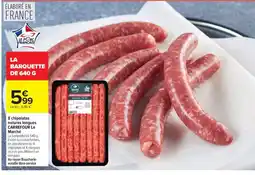 Carrefour CARREFOUR 8 chipolatas natures longues Le Marché offre