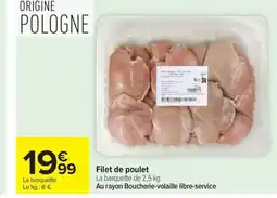 Carrefour Filet de poulet offre
