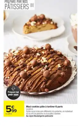Carrefour Maxi cookies pâte à tartiner 6 parts offre