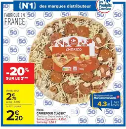 Carrefour CARREFOUR CLASSIC PizzRecommandé par Ma Communauté offre