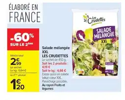 Carrefour LES CRUDETTES Salade mélangée XXL offre