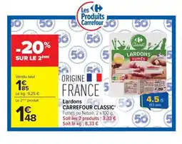 Carrefour CARREFOUR CLASSIC Lardons offre