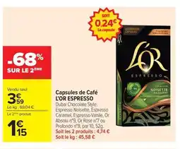 Carrefour L'OR ESPRESSO Capsules de Café offre