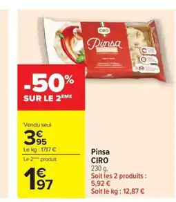 Carrefour CIRO Pinsa offre