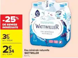 Carrefour WATTWILLER Eau minérale naturelle offre