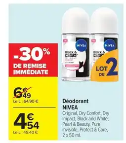 Carrefour NIVEA Déodorant offre