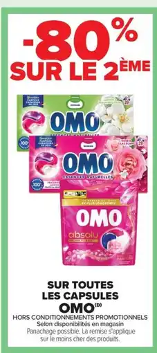 Carrefour OMO Sur toutes les capsules offre