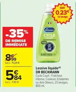 Carrefour DR BECKMANN Lessivve liquide offre