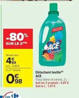 Carrefour ACE Détachant textile offre