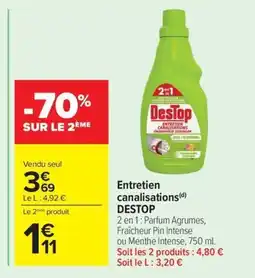 Carrefour DESTOP Entretien canalisations offre