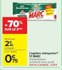 Carrefour ST MARC Lingettes nettoyantes offre