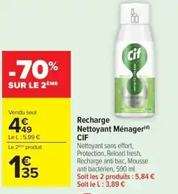 Carrefour CIF Recharge Nettoyant Ménager offre