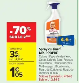 Carrefour MR PROPRE Spray cuisine offre