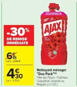Carrefour Nettoyant ménager Duo Pack offre