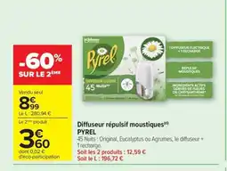 Carrefour PYREL Diffuseur répulsif moustiques offre