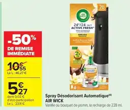 Carrefour AIR WICK Spray Désodorisant Automatique offre