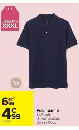 Carrefour TEX Polo homme offre