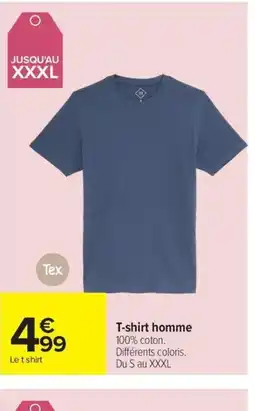Carrefour TEX T-shirt homme offre
