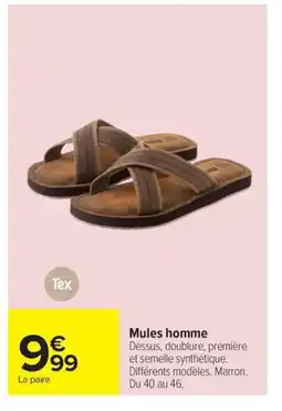 Carrefour TEX Mules homme offre