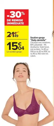 Carrefour Soutien-gorge Daily dentelle offre