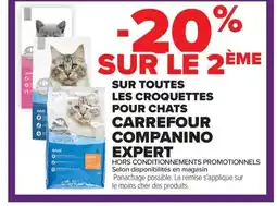 Carrefour CARREFOUR COMPANINO EXPERT Sur toutes les croquettes pour chats offre