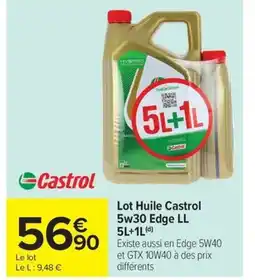 Carrefour CASTROL Lot Huile Castrol 5w30 Edge offre