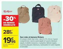 Carrefour KICKERS Sac à dos et banane offre