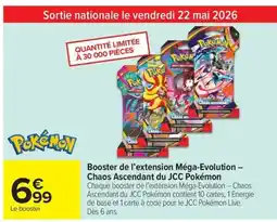 Carrefour POKEMON Booster de l'extension Méga-Evolution - Chaos Ascendant du JCC Pokémon offre