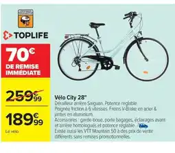 Carrefour TOPLIFE Vélo City 28" offre