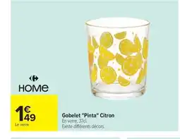 Carrefour HOME Gobelet Pinta Citron offre