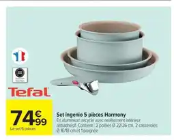 Carrefour TEFAL Set ingenio 5 pièces Harmony offre