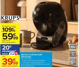 Carrefour KRUPS Machine à café Néo Caffè Dolce Gusto offre