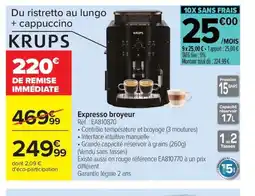 Carrefour KRUPS Expresso broyeur offre