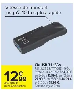 Carrefour Clé USB 3.1 16Go offre