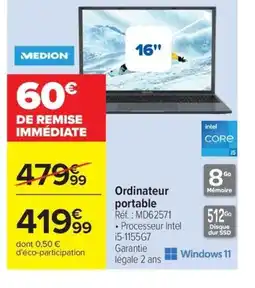 Carrefour MEDION Ordinateur portable offre