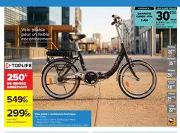 Carrefour TOPLIFE Vélo pliant à assistance électrique offre