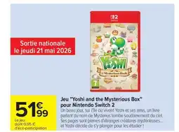 Carrefour Jeu Yoshi and the Mysterious Box pour Nintendo Switch 2 offre