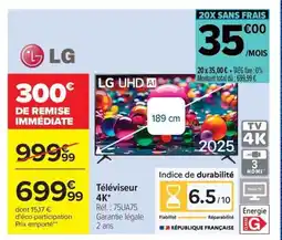 Carrefour LG Téléviseur 4K offre