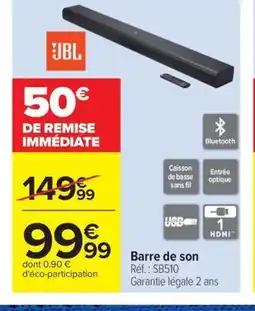Carrefour JBL Barre de son offre