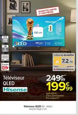 Carrefour HISENSE Téléviseur QLED offre